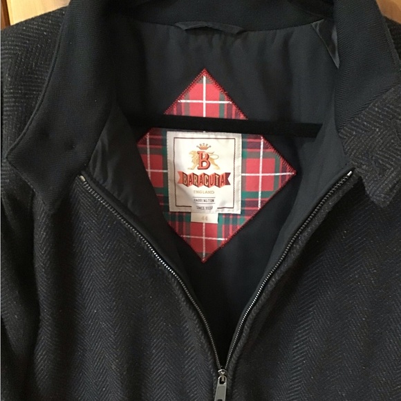 Baracuta Wool G9 jacket herringbone navy sz 44 - Picture 2 of 8